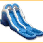 Inflatable 16′ Double Lane Water Slide W050
