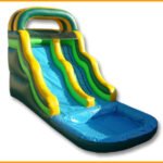 Inflatable 16′ Front Load Wavy Water Slide W028
