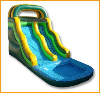 Inflatable 16′ Front Load Wavy Water Slide W028