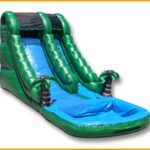 Inflatable 16′ Green Marble Water Slide W073