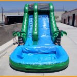 Inflatable 16′ Green Marble Water Slide W073