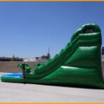 Inflatable 16′ Green Marble Water Slide W073