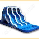 Inflatable 16′ Triple Lane Wet and Dry Water Slide W096