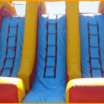 Inflatable 18′ Back Load Triple Lane Slide S038