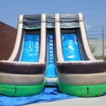 Inflatable 18′ Front Load Double Lane Slide S065