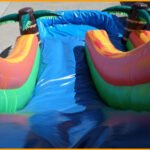 Inflatable 18′ Front Load Tropical Water Slide W072