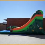 Inflatable 18′ Front Load Tropical Water Slide W072