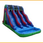 Inflatable 18′ Triple Lane Wet and Dry Water Slide W107