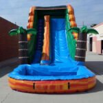 Inflatable 18′ Tropical Water Slide W105