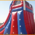 Inflatable 19′ Patriotic Single Lane Slide S049