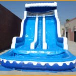 Inflatable 20′ Ocean Wave Double Water Slide W084