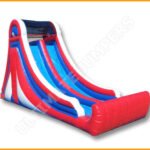 Inflatable 20′ Patriotic Double Lane Climber Slide S064