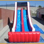 Inflatable 20′ Patriotic Double Lane Climber Slide S064