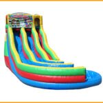 Inflatable 21′ Module Double Lane Curvy Water Slide W113