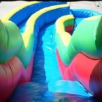 Inflatable 21′ Module Double Lane Curvy Water Slide W113