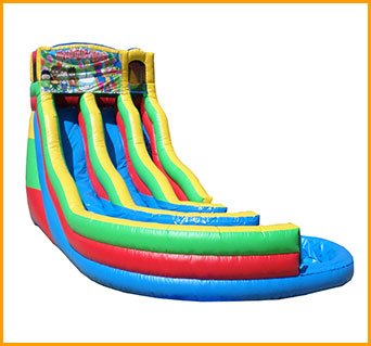 Inflatable 21′ Module Double Lane Curvy Water Slide W113