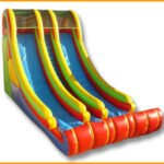 Inflatable 22′ Front Load Double Lane Slide S048