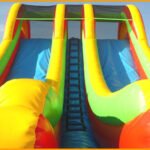 Inflatable 22′ Front Load Double Lane Slide S048