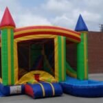 Inflatable 4 in 1 Wet Dry Multicolor Castle Combo C129