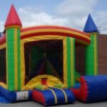 Inflatable 4 in 1 Wet Dry Multicolor Castle Combo C129