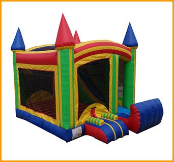 Inflatable 4 in 1 Wet Dry Multicolor Castle Combo C129