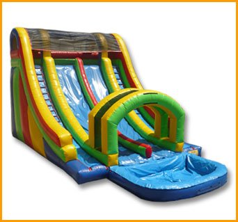 Inflatable Double Lane Splash Water Slide W053