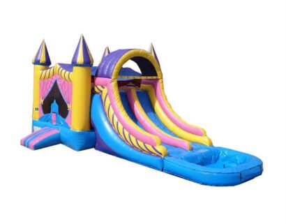 Inflatable Double Lane Wet Dry Princess Combo C123