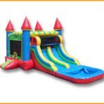 Inflatable Multicolor Wet/Dry Double Slide Combo C090