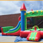 Inflatable Multicolor Wet/Dry Double Slide Combo C090