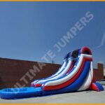 Inflatable Patriotic Splish Splash Water Slide W098