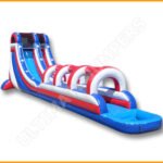 Inflatable Patriotic Splish Splash Water Slide W098