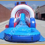 Inflatable Patriotic Splish Splash Water Slide W098