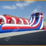 Inflatable Patriotic Splish Splash Water Slide W098