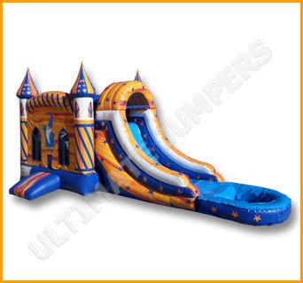 Inflatable Wet Dry Wizard Bouncer Slide Combo C113