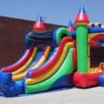 Inflatable Wet and Dry Double Slide Castle Module Combo C131