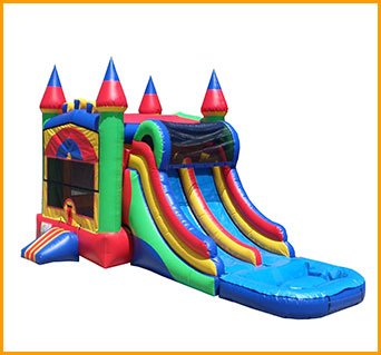 Inflatable Wet and Dry Double Slide Castle Module Combo C131