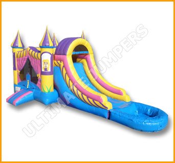Inflatable Wet/Dry Princess Bouncer and Slide Combo C114