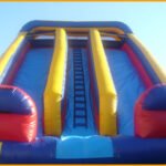 Primary Colors 22′ Front Load Double Lane Slide S029