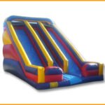 Primary Colors 22′ Front Load Double Lane Slide S029