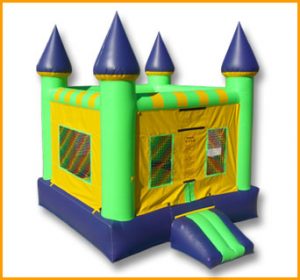Green and Blue Castle Bouncer