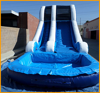 Inflatable 16' Blue Water Slide