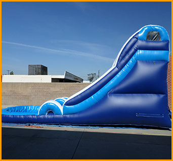 Inflatable 16' Blue Water Slide