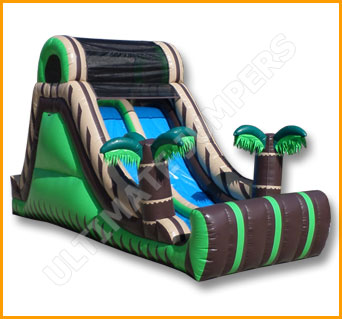 Inflatable 16' Double Lane Tropical Slide