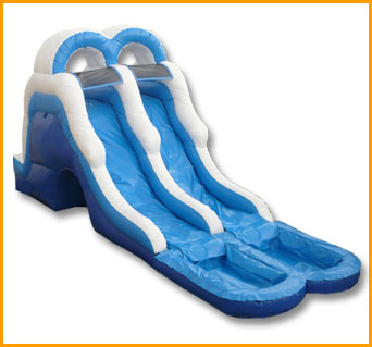 Inflatable 16' Double Lane Water Slide