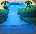 Inflatable 16' Green Marble Water Slide