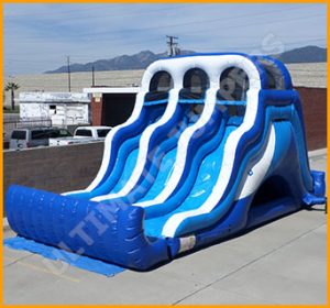Inflatable 16' Triple Lane Wet and Dry Water Slide
