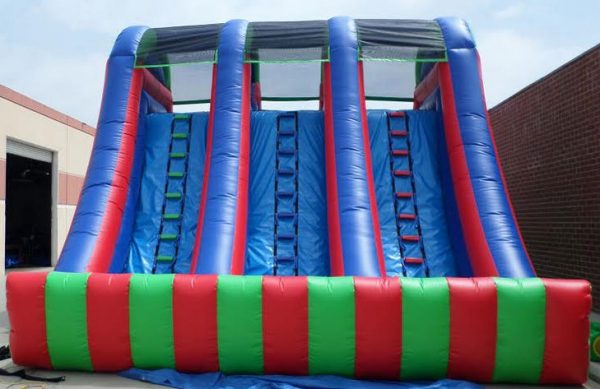 Inflatable 18' Triple Lane Wet and Dry Water Slide