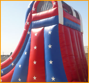 Inflatable 19' Patriotic Single Lane Slide