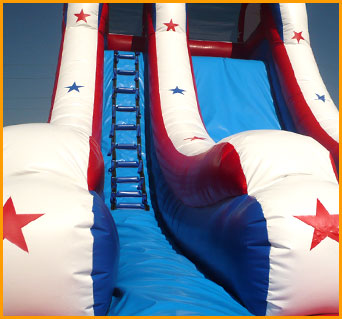 Inflatable 19' Patriotic Single Lane Slide