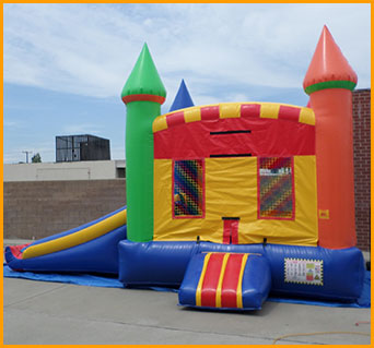 Inflatable 2 in 1 Multicolor Castle Combo